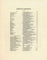 Table of Contents, Union County 1877